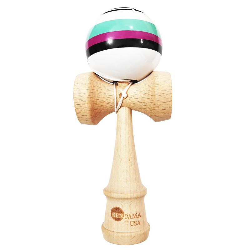 Jucarii, Copii si Bebe - Jucarii si jocuri - Jucarii & jocuri educative - Jucarii interactive - Kendama din lemn natural, Bila lemn + Sticker Waterproof USA pentru telefon, 176KD - Infinity.ro