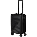 Sport si Outdoor - Articole de voiaj - Trolere - Troler voiaj, 4 roti duble 360 grade, inchidere cifru, ABS, Negru, 38x25x63cm - Infinity.ro