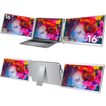 PC, gaming si accesorii - Desktop PC & monitoare - Monitoare - Monitor dual, 16 inch, IPS 1200P 16:10, HDR, Plug & Play, ecrane rotative 360° cu auto-rotire, USB-C/HDMI, geanta cadou - Infinity.ro