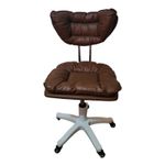 Casa si Gradina - Mobilier - Scaune si fotolii - Scaune - Scaun ergonomic, elegant si versatil, rotativ, mobil, ajustabil pe inaltime (65–75 cm), piele PU,  maro - Infinity.ro