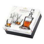 Casa si Gradina - Bucatarie si vesela - Cani si pahare - Pahare - Set decantor + 6 pahare Quadro 340ml cristal Bohemia - Infinity.ro