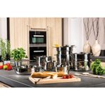 Casa si Gradina - Bucatarie si vesela - Vase pentru gatit - Oale si cratite - Oala inox cu capac 22 cm Gourmet Mepra - Infinity.ro