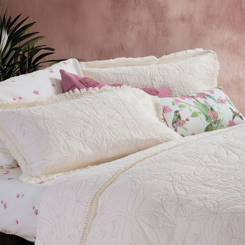 Casa si Gradina - Textile si covoare - Lenjerii de pat - Fete de perna - Set 2 fete de perna 52×72 cm, bumbac, Nef-Nef Jamal Ecru - Infinity.ro