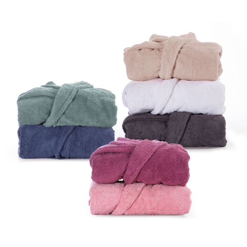 Casa si Gradina - Textile si covoare - Textile baie - Halate de baie - Halat baie bumbac Nef-Nef Solid Fresh Antracit XXL - Infinity.ro