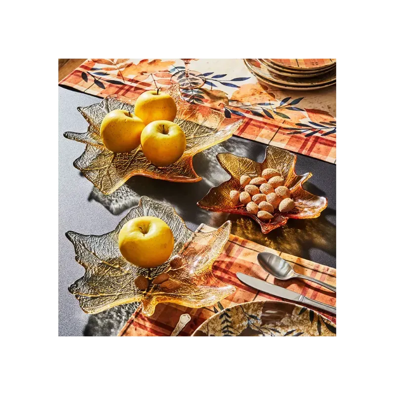 Casa si Gradina - Bucatarie si vesela - Vesela si tacamuri - Vesela desert - Fructiera frunza Tognana Marsala portocaliu 36x35 cm - Infinity.ro