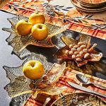 Casa si Gradina - Bucatarie si vesela - Vesela si tacamuri - Vesela desert - Fructiera frunza Tognana Marsala portocaliu 36x35 cm - Infinity.ro