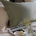 Casa si Gradina - Textile si covoare - Lenjerii de pat - Fete de perna - Set 2 fete de perna 52×72 cm, bumbac satinat, Nef-Nef Elements Mocca - Infinity.ro