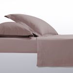 Casa si Gradina - Textile si covoare - Lenjerii de pat - Fete de perna - Set 2 fete de perna 52×72 cm, bumbac satinat, Nef-Nef Elements Mocca - Infinity.ro