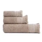 Casa si Gradina - Textile si covoare - Textile baie - Prosoape - Set Satti 3 Prosoape Bumbac Beige - Infinity.ro