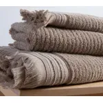 Casa si Gradina - Textile si covoare - Textile baie - Prosoape - Set Satti 3 Prosoape Bumbac Beige - Infinity.ro