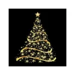 Casa si Gradina - Textile si covoare - Textile bucatarie - Servete si naproane - Servetele masa 33x33cm Shining tree black FSC Mix - Infinity.ro