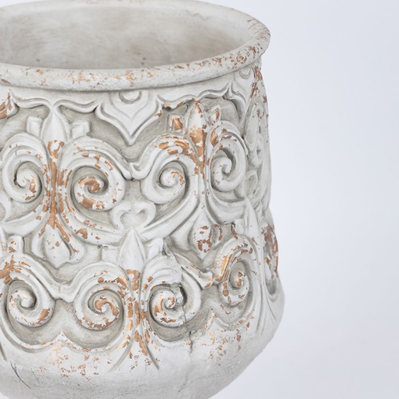 Casa si Gradina - Decoratiuni - Obiecte decorative - Vaze si boluri decorative - Vaza ciment Eurolamp H30 cm alb - Infinity.ro