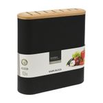Casa si Gradina - Bucatarie si vesela - Vesela si tacamuri - Cutite si seturi de cutite - Suport pentru cutite Koopman negru 23x8x23.5 cm - Infinity.ro
