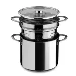 Casa si Gradina - Bucatarie si vesela - Vase pentru gatit - Oale si cratite - Oala cu capac Inox 22cm Cuocipasta Mepra - Infinity.ro