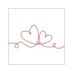 Casa si Gradina - Textile si covoare - Textile bucatarie - Servete si naproane - Servetele masa 33x33cm Line of love red FSC Mix - Infinity.ro