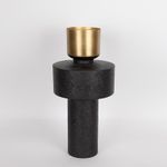 Casa si Gradina - Decoratiuni - Obiecte decorative - Vaze si boluri decorative - Vaza metalica Eurolamp H42 cm negru-auriu - Infinity.ro