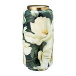 Casa si Gradina - Decoratiuni - Obiecte decorative - Vaze si boluri decorative - Vaza metalica cu print floral Koopman H30 cm verde-auriu - Infinity.ro