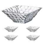 Casa si Gradina - Bucatarie si vesela - Vesela si tacamuri - Servicii de masa - Set masa 5 buc, cristal 1 bol 26 cm si 4 boluri 17.5 cm Crystal Bohemia Marble transparent - Infinity.ro