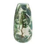 Casa si Gradina - Decoratiuni - Obiecte decorative - Vaze si boluri decorative - Vaza metalica cu frunze tropicale Koopman H30 cm multicolor - Infinity.ro
