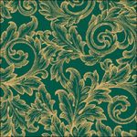 Casa si Gradina - Textile si covoare - Textile bucatarie - Servete si naproane - Servetele masa 33x33cm Ambiente Baroque gold/green FSC Mix - verde-auriu - Infinity.ro