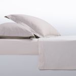 Casa si Gradina - Textile si covoare - Lenjerii de pat - Fete de perna - Set 2 fete de perna 52×72 cm, bumbac satinat, Nef-Nef Elements Ecru - Infinity.ro