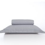 Casa si Gradina - Textile si covoare - Lenjerii de pat - Seturi de lenjerie - Set husa pilota 240x220 cm + 2 fete perna 52x72 cm Nef-Nef Elements Ice Grey - Infinity.ro