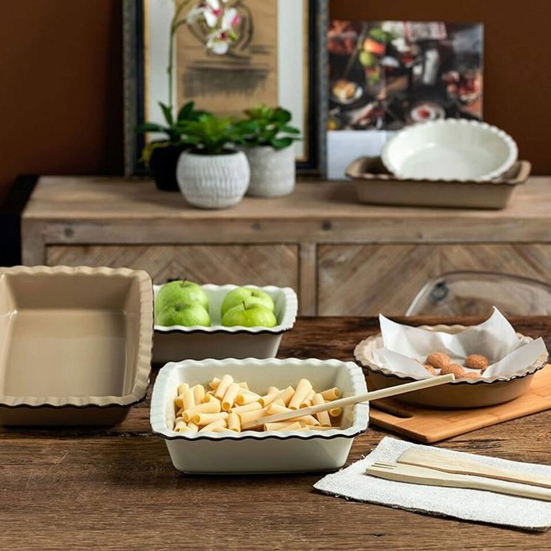 Casa si Gradina - Bucatarie si vesela - Vase pentru gatit - Tavi copt - Tava gatit portelan Tognana 25x25x6.2 cm maro - Infinity.ro