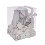 Casa si Gradina - Textile si covoare - Pături și cuverturi - Paturici copii - Patura copii cu iepuras de plus Bizzotto 90x75 cm gri - Infinity.ro