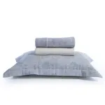 Casa si Gradina - Textile si covoare - Lenjerii de pat - Seturi de lenjerie - Set Vista 2 cearsafuri pat 240X270 + 2 fete perna 52X72 Blue - Infinity.ro