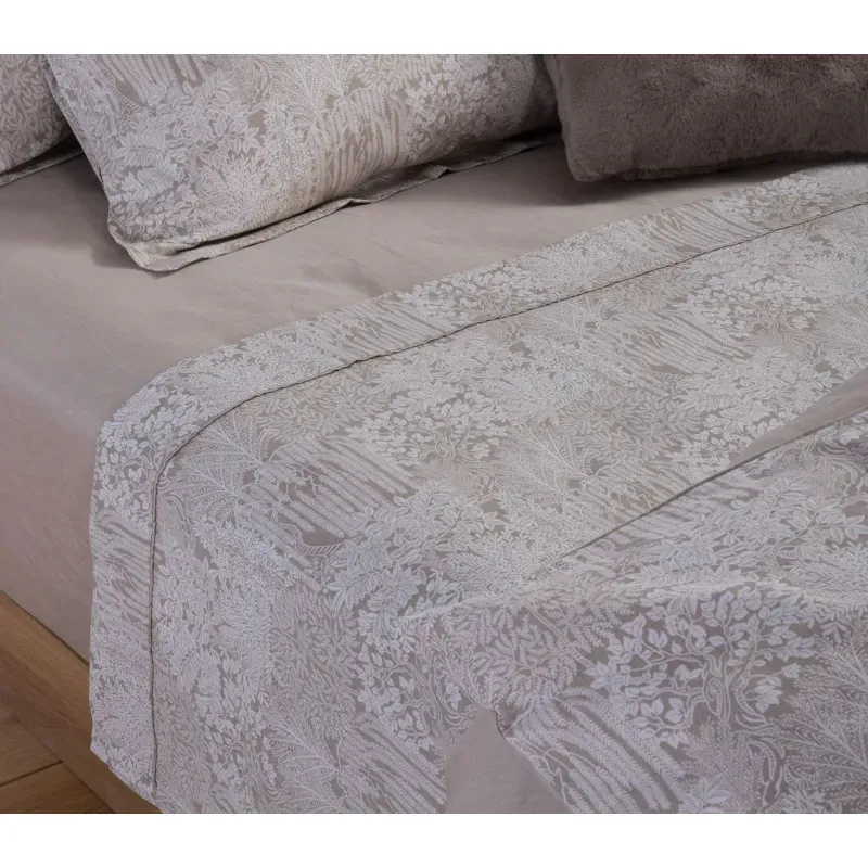 Casa si Gradina - Textile si covoare - Lenjerii de pat - Seturi de lenjerie - Set Thron 2 cearsafuri pat 240X270 +2 fete perna 52X72 Beige - Infinity.ro