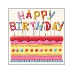Casa si Gradina - Textile si covoare - Textile bucatarie - Servete si naproane - Servetele masa 33x33cm Birthday cake FSC Mix - Infinity.ro
