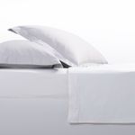 Casa si Gradina - Textile si covoare - Lenjerii de pat - Fete de perna - Set 2 fete de perna 52×72 cm, bumbac satinat, Nef-Nef Elements Alb - Infinity.ro