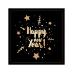 Casa si Gradina - Textile si covoare - Textile bucatarie - Servete si naproane - Servetele masa 33x33cm New Year glitter black FSC Mix - Infinity.ro