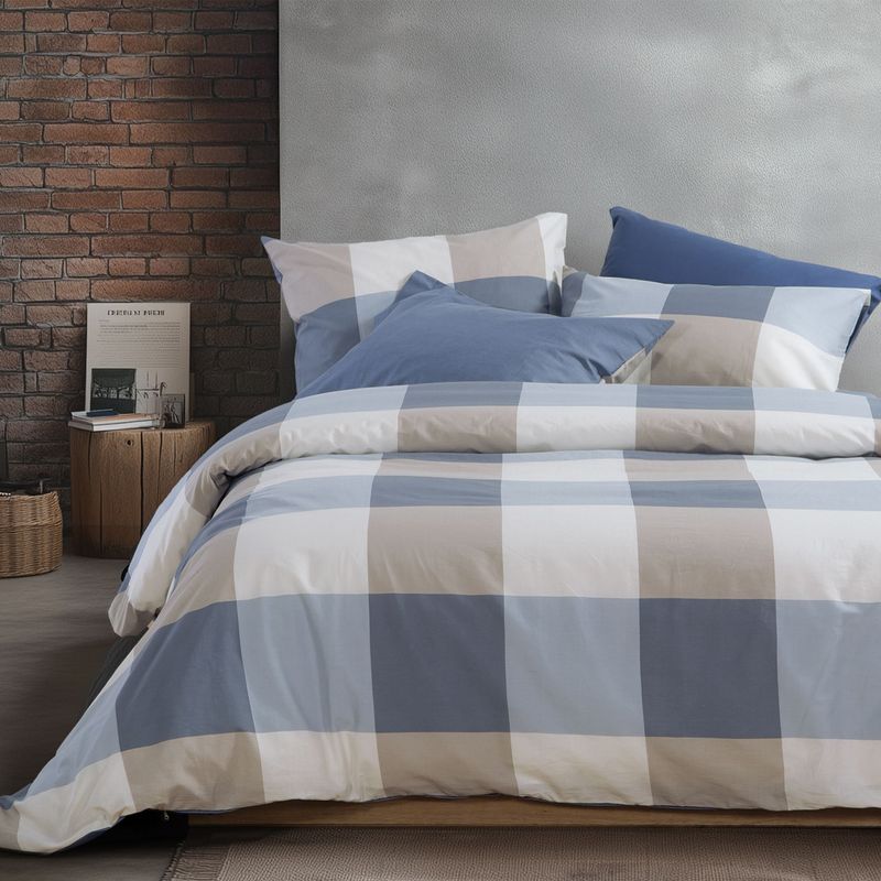 Casa si Gradina - Textile si covoare - Lenjerii de pat - Seturi de lenjerie - Set 2 cearsafuri 200x270 cm + 2 fete perna 52x72 cm Nef-Nef Casual Denim - Infinity.ro