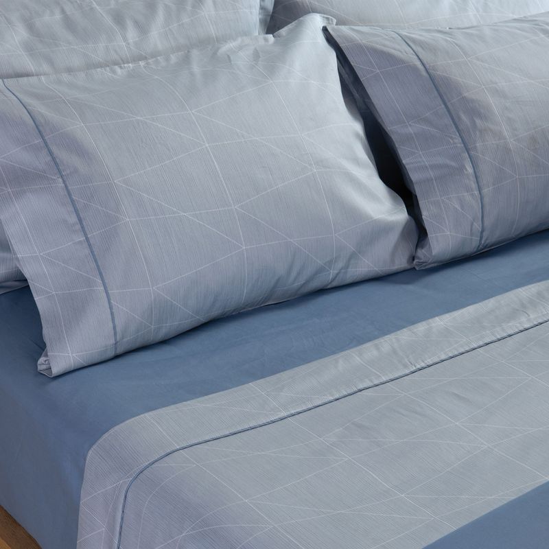 Casa si Gradina - Textile si covoare - Lenjerii de pat - Seturi de lenjerie - Set 2 cearsafuri 270x280 cm + 2 fete perna 52x72 cm Nef-Nef Elements Gri - Infinity.ro