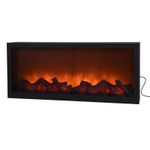 Casa si Gradina - Corpuri si surse de iluminat - Veioze si lampi - Lampi de veghe - Decoratiune LED semineu cu efect flacara Koopman 57x10x25 cm negru - Infinity.ro
