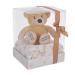 Casa si Gradina - Textile si covoare - Pături și cuverturi - Paturici copii - Patura copii cu ursulet de plus Bizzotto 90x75 cm maro-alb - Infinity.ro