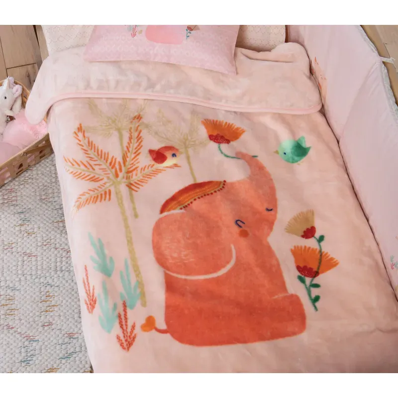 Casa si Gradina - Textile si covoare - Pături și cuverturi - Paturici copii - Patura Baby Cradle Indonesia 75X100 Salmon - Infinity.ro
