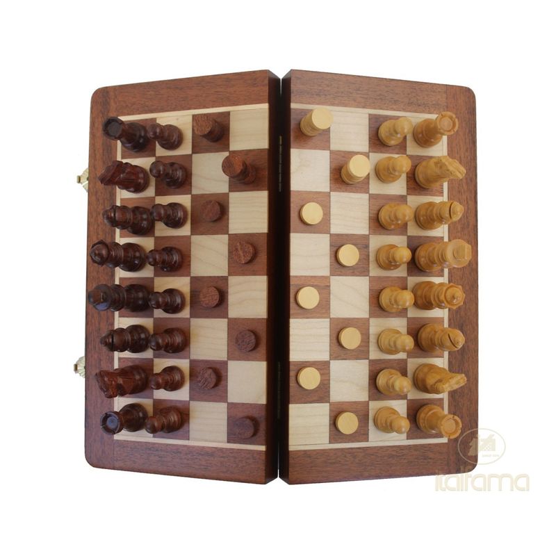 Jucarii, Copii si Bebe - Jucarii si jocuri - Jocuri si puzzle - Jocuri de societate - Set Joc de Sah & Dame pliere magnetica Premium Quality - Infinity.ro