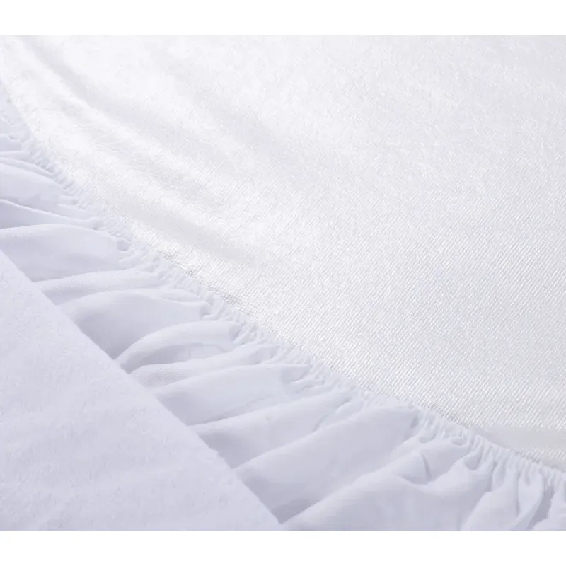 Casa si Gradina - Textile si covoare - Lenjerii de pat - Protectie saltea - Husa pat Double Waterproof 180X200+30 Alb - Infinity.ro