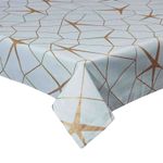 Casa si Gradina - Textile si covoare - Textile bucatarie - Fete de masa - Fata de masa dreptunghiulara Andrea Fontebasso Mikado 140x180 cm albastru-auriu - Infinity.ro