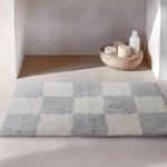 Casa si Gradina - Textile si covoare - Covoare - Covorase baie - Covoras baie Bathmat Chess Nef-Nef 50x80 cm Bej - Infinity.ro