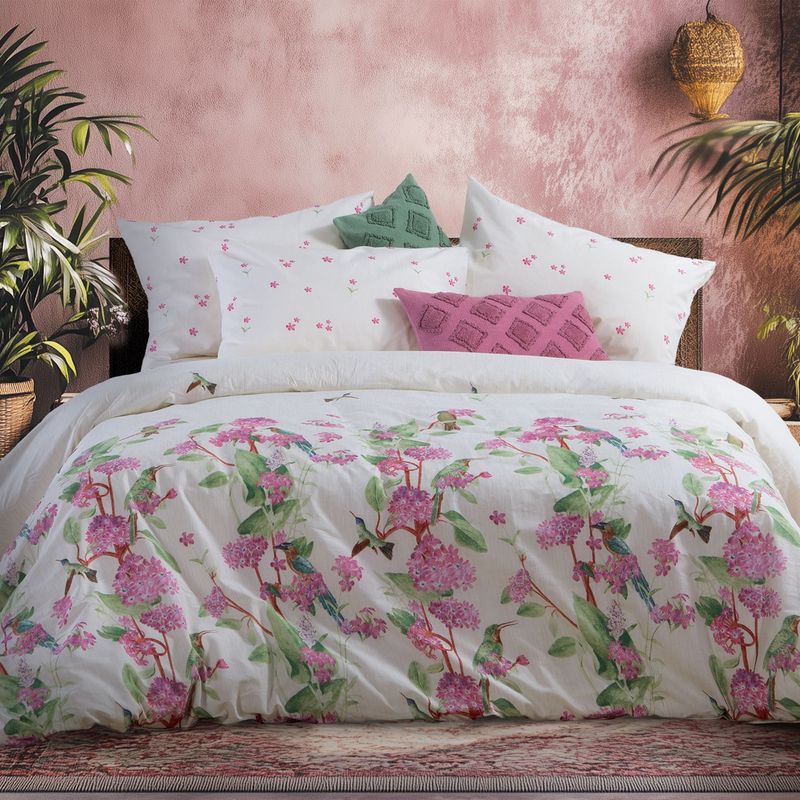 Casa si Gradina - Textile si covoare - Lenjerii de pat - Seturi de lenjerie - Set husa 270x270 cm + 2 fete perna 52x72 cm + cearsaf 180x200 cm Nef-Nef Dream Ecru - Infinity.ro