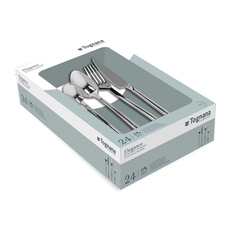 Casa si Gradina - Bucatarie si vesela - Vesela si tacamuri - Tacamuri si seturi - Set 24 tacamuri, inox, Antony Elegance Collection Tognana - Infinity.ro