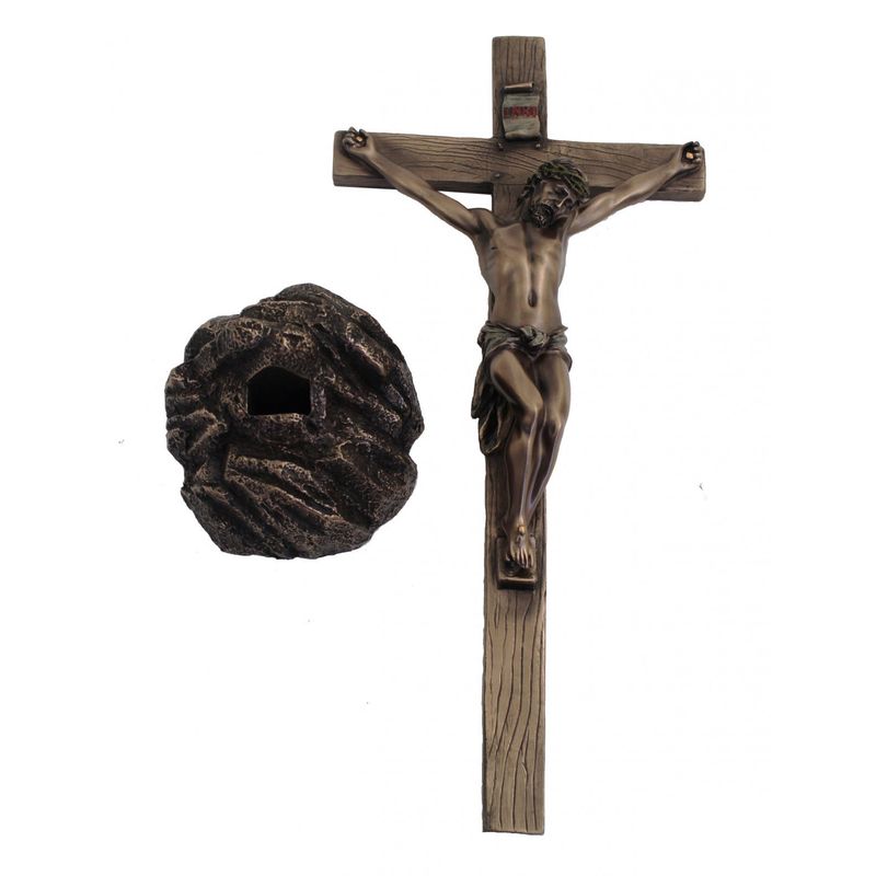 Casa si Gradina - Decoratiuni - Obiecte decorative - Accesorii decorative - Decoratiune bronz Crucifix H34 - Infinity.ro