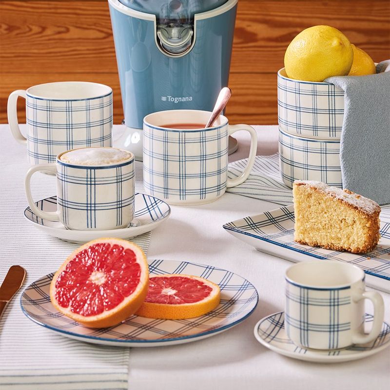 Casa si Gradina - Bucatarie si vesela - Vesela si tacamuri - Farfurii si boluri - Bol portelan 13 cm, alb-albastru Tognana Ivy Collection - Infinity.ro