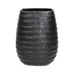 Casa si Gradina - Decoratiuni - Obiecte decorative - Vaze si boluri decorative - Vaza ovala rasina Tognana Zimbabwe H29 cm negru - Infinity.ro
