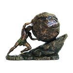 Casa si Gradina - Decoratiuni - Obiecte decorative - Accesorii decorative - Decoratiune bronz Sisyphus And The Eternal Boulder H20 - Infinity.ro