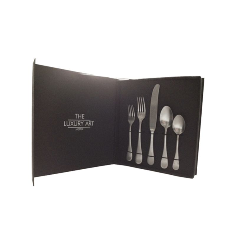 Casa si Gradina - Bucatarie si vesela - Vesela si tacamuri - Tacamuri si seturi - Set Tacam 24Pcs Stoccolma Ice Nero Mepra - negru - Infinity.ro