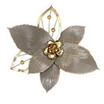 Casa si Gradina - Decoratiuni - Obiecte decorative - Accesorii decorative - Decoratiune de perete metalica floare Eurolamp H40.5 cm gri-auriu - Infinity.ro